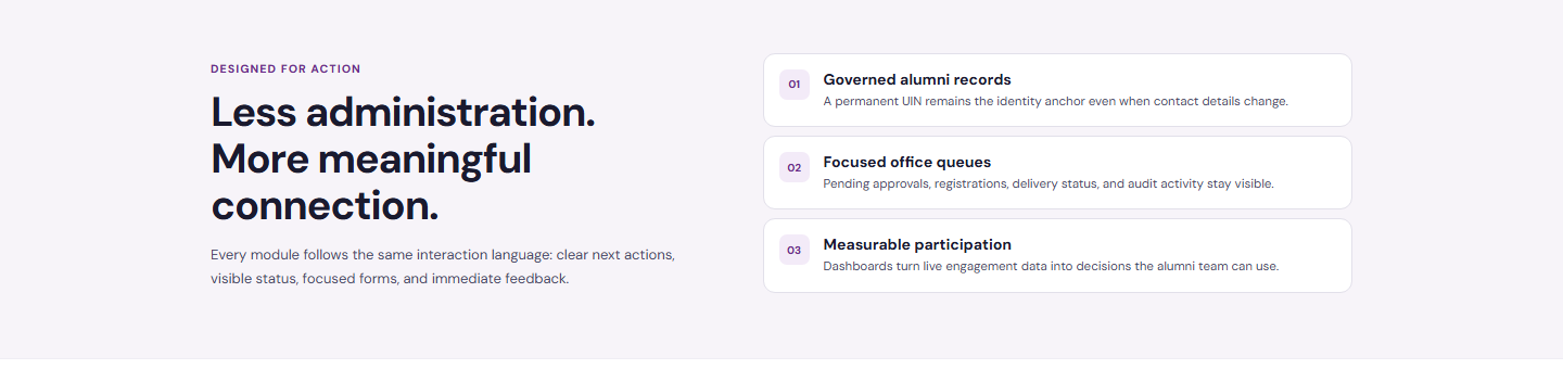 Designed for action section