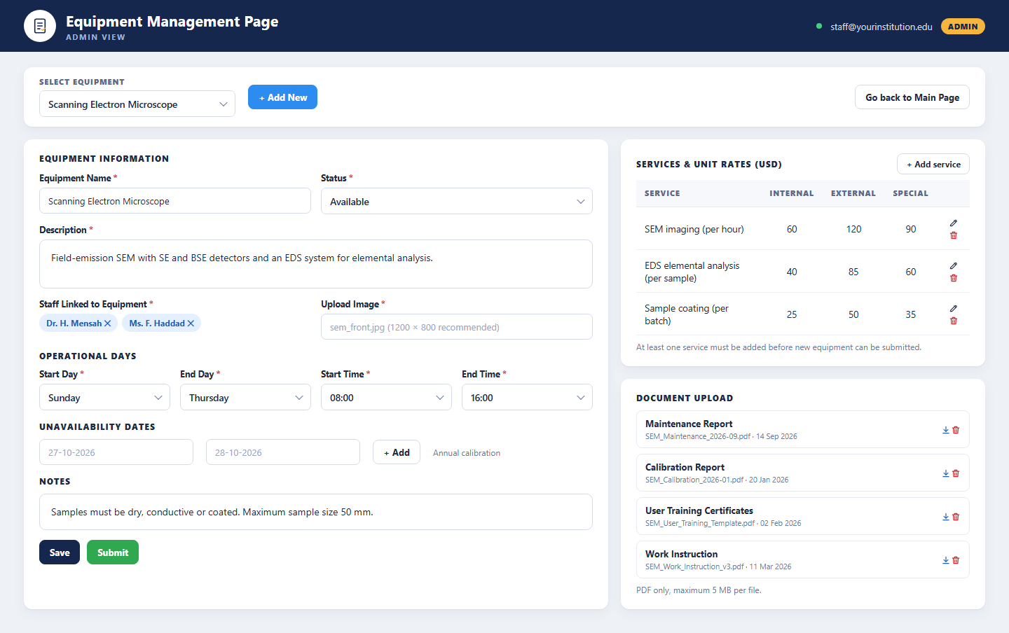 Equipment Management